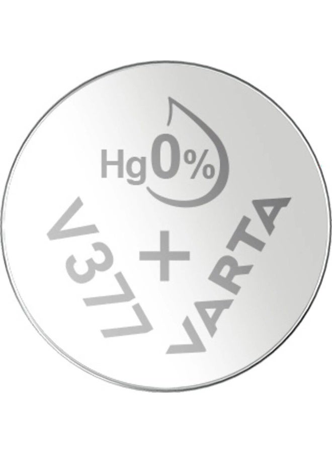فارتا 2-Pieces Varta V377 / SR66 / SR626 Silver Oxide 1.55V Germany Batteries - Image 2